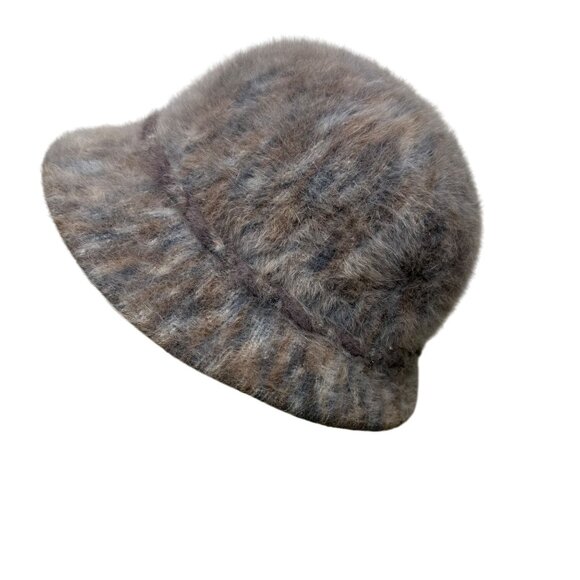 Kangol Womens Brown Faux Fur Bucket Hat England Cascade FC2024 Warm Soft Vintage - Picture 4 of 7